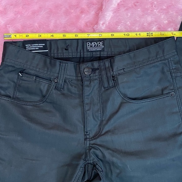 Empyre Skeletor Black Waxed Skinny Jeans - Picture 6 of 9